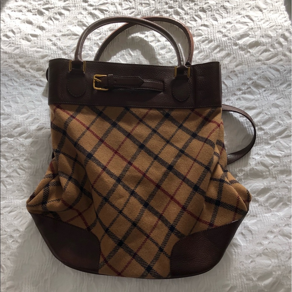 Brooks Brothers Plaid Wool Backpack